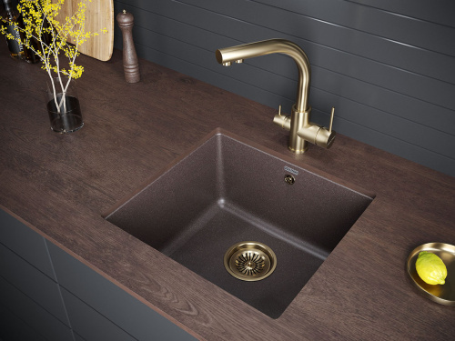 Смеситель для кухни Paulmark ESSEN Es213011-BR на мойку бронза - фото 2